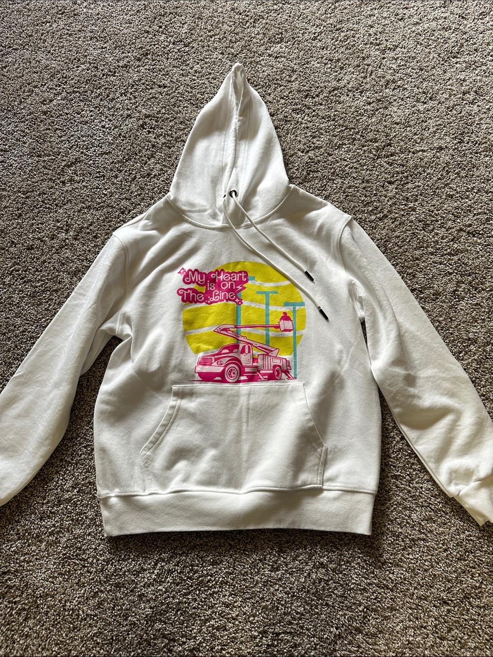 Women’s Line Wife Hoodie with Pink Graphic Truck